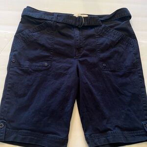 Gloria Vanderbilt Khaki Stretch Bermuda Shorts Size 10